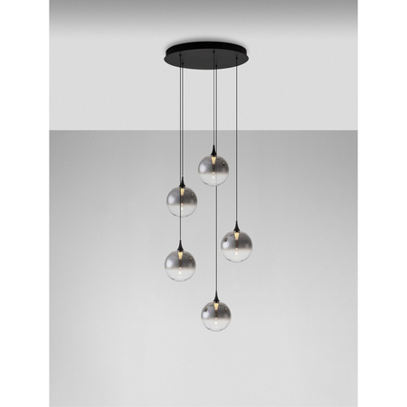 Lampa wisząca Luces Exclusivas LURVELA LE45130 szary i odcienie szarości, czarny