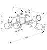 Lampa sufitowa Candellux 36-70708 Sax
