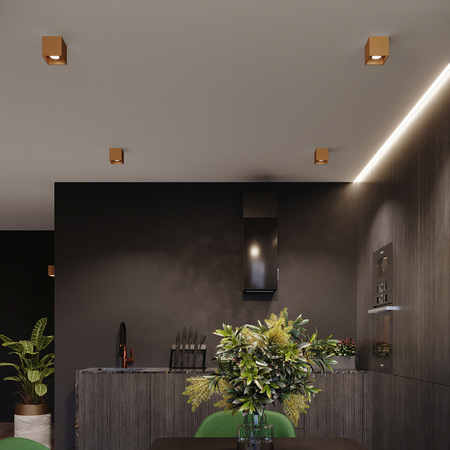 Sollux Lighting Plafon QUAD 1 złoty SL.1182