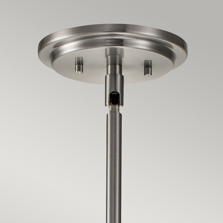 Średnia lampa wisząca Somerset - 1 źródło światła - Szczotkowany nikiel Quintiesse QN-SOMERSET-P-C-BN