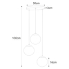 Lampa wisząca CAMINA Kaja K-4746 biały/czarny