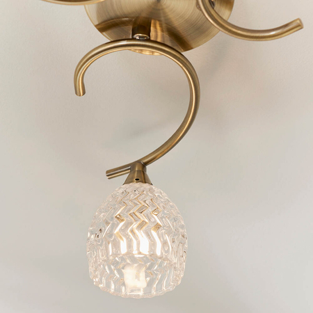 Lampa sufitowa Endon Lighting Boyer BOYER-3AB mosiądz