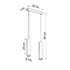 Sollux Lighting Lampa wisząca LOOPEZ 2 czarny/złoty SL.0953