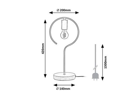 Lampa stołowa Rabalux Rufin 3220 buk