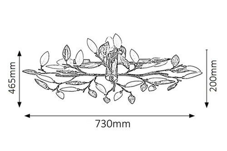 Lampa sufitowa Rabalux Lilian 2849 brąz antyczny