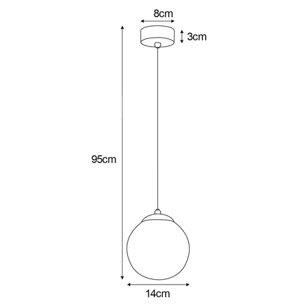 Lampa wisząca Kaja REA K-5420 złoty, biały