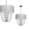 Milagro Lampa wisząca ALMERIA SILVER/BLACK 1xE27 MLP6437 Srebro / Czerń