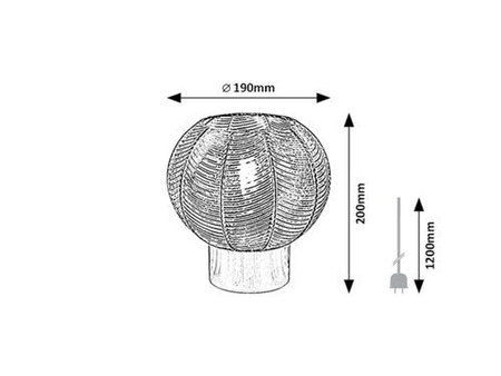 Lampa stołowa Rabalux Monet 74017 chrom
