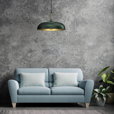 Milagro Lampa wisząca LINCOLN GREEN/GOLD 1xE27 45cm MLP7900 ZIELONY / ZŁOTY