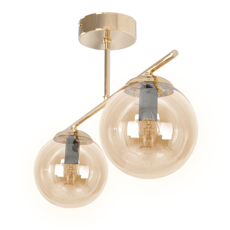 Lampa sufitowa Kaja GRAND K-5411 złoty, bursztynowy