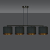 Lampa wisząca HILDE 4 BL BLACK Emibig 1054/4 czarny