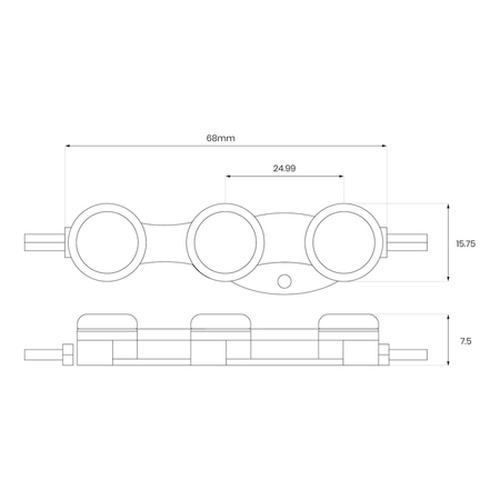 Eko-Light MODUŁ LED EKO-SSPRO3 4000K 1,1W 80S50 EKM0558 PRZEŹROCZYSTY