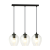 Lampa wisząca ISTAR 3 BL PREMIUM TRANSPARENT Emibig 679/3PREM czarny