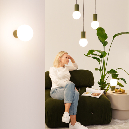 Sollux Lighting Lampa wisząca HALO 3P zielona oliwka SL.1725