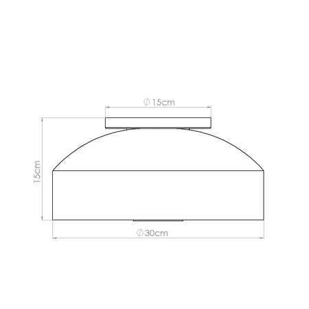 Sollux Lighting Plafon OMIQ ochra czerwona SL.1681