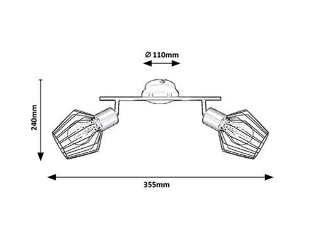 Oczko Rabalux Belano 3535 czarny