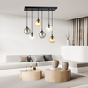 Lampa wisząca COSMO 6 BL MIX1 Emibig 714/6M1 czarny/złoty