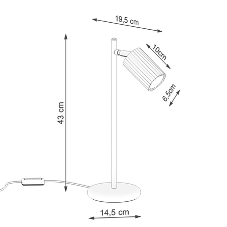 Sollux Lighting Lampa biurkowa KARBON biała SL.1548