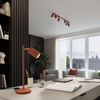 Sollux Lighting Lampa wisząca KARBON 2 ochra czerwona SL.1631