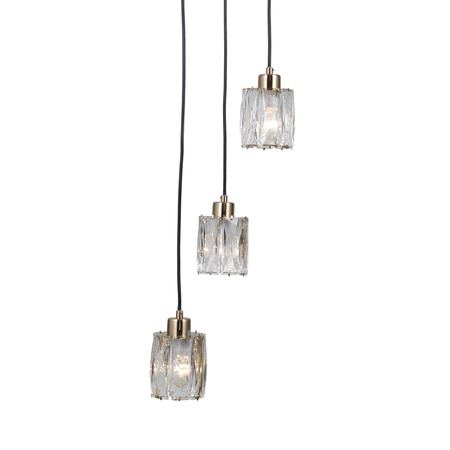 Lampa wisząca Italux Torno PND-40813-3R-HBR Złoty