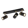 Spot Italux SPL-2031-3 Czarny mat, złoty chrom