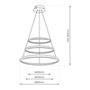 Milagro Lampa wisząca HOOP CHROME 93W LED ML1551 CHROM