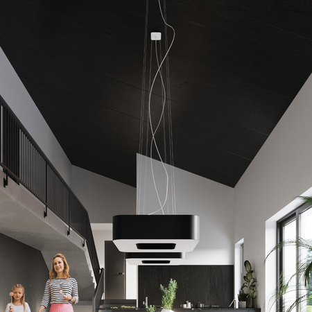 Sollux Lighting Żyrandol URANO 80 czarny SL.0828
