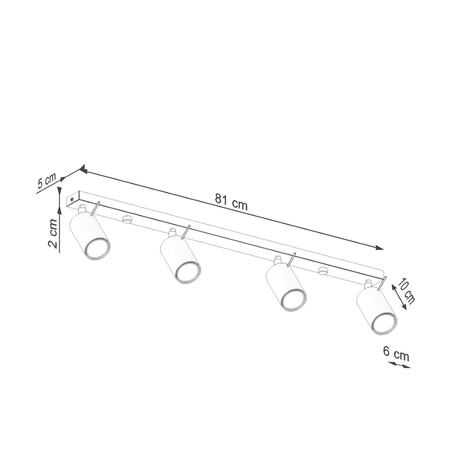 Sollux Lighting Plafon RING 4L biały SL.0331