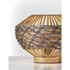 Lampa stołowa Luces Exclusivas LOMVERO LE45357 drewno jasne i ciemne, niebieski