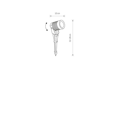 Lampa zewnętrzna gruntowa SPIKE LED M Nowodvorski 9100 czarny