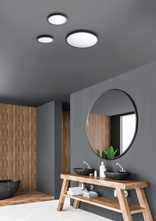 Plafon MALTA R 60 4000K BK Azzardo AZ4256 biały/czarny