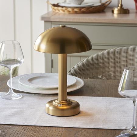 Lampa stołowa Endon Lighting Bridport Rechargeable 110455 mosiądz