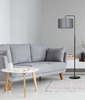 Lampa podłogowa TRAPO LP1 BL GRAY Emibig 570/3 czarny/chrom