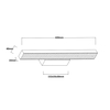 Light Prestige Kinkiet Aqua 42 cm czarny IP44 LED CCT LP-987/1W S BK