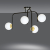 Lampa sufitowa RAGNAR 4B BLACK GOLD Emibig 1032/4B biały/czarny