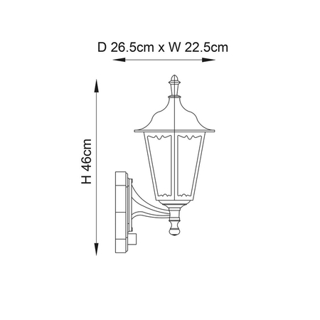 Kinkiet zewnętrzny Endon Lighting Burford 76548 czarny