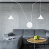 Lampa wisząca ABRAMO 2 WHITE Emibig 159/2 biały