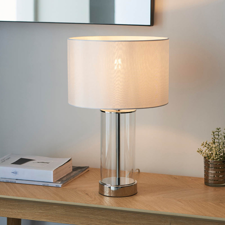 Lampa stołowa Endon Lighting Lessina 102674 nikiel