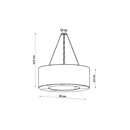 Sollux Lighting Żyrandol SATURNO 90 biały SL.0795