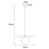 Lampa wisząca Kaja ROBIN K-5436 czarny, biały