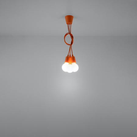 Sollux Lighting Lampa wisząca DIEGO 3 pomarańczowy SL.0585