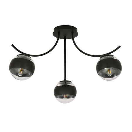 Lampa sufitowa BOSTON 3 BLACK/STRIPE Emibig 1111/3 czarny