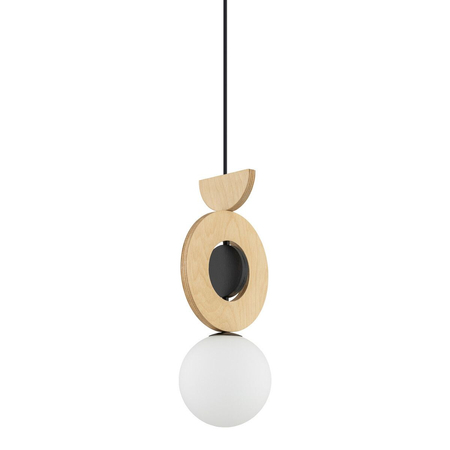 Lampa wisząca Nowodvorski DROPS WOOD B 11174 Naturalne drewno Biały