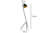 Lampa podłogowa HARIS LP1 BLACK / GOLD Emibig 864/1 czarny/złoty