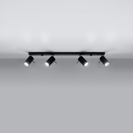 Sollux Lighting Plafon RING 4L czarny SL.0332