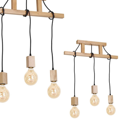 Milagro Lampa Wisząca JACK 3xE27 MLP582 Naturalne drewno