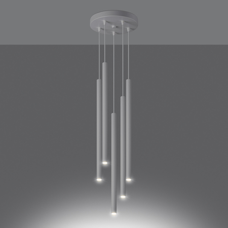 Sollux Lighting Lampa wisząca PASTELO 5P czarna SL.1176