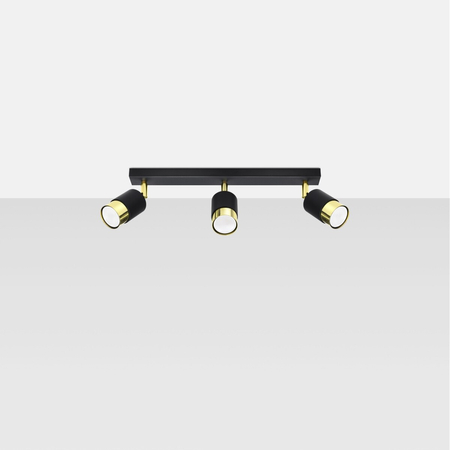 Sollux Lighting Plafon NERO 4 czarny/chrom SL.1067