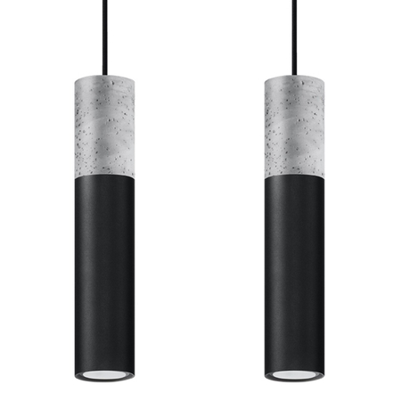 Sollux Lighting Lampa wisząca BORGIO 2 czarny SL.0651