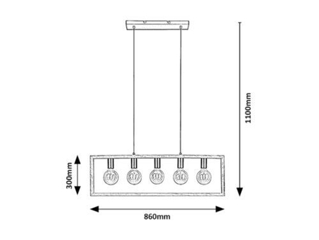 Lampa wisząca Rabalux Indigo 2294 czarny